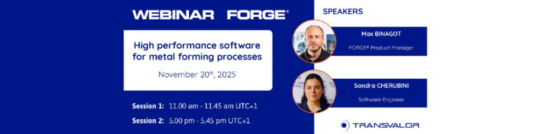 Webinar Forge: High performance software for metal forming processes